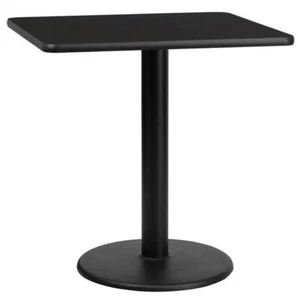 Flash Furniture 30Sq Laminate Table-Rd Base In Black - Picture 1 of 2