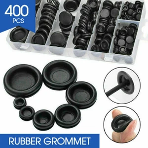 Auto Rubber Grommet Assortment Set 400 Pcs Fastener Kit Blanking 7 Popular Sizes - Picture 1 of 9