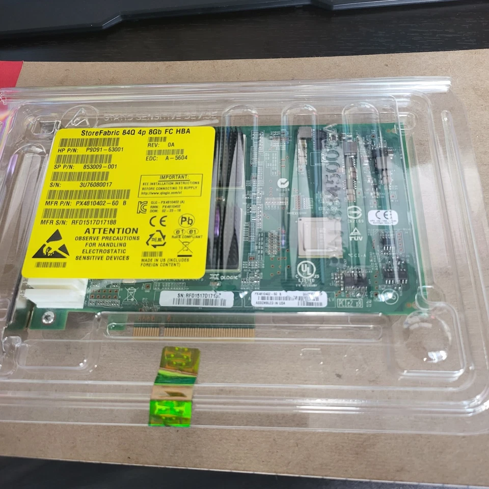 Brand New Q-LOGIC QLE2564 HP=BK StoreFabric 84Q 4p 8Gb FC HBA - Image 1 of 3