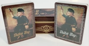 Vintage Dutch Boy Paint Hinged Tin by Hudson-Scott & Sons 2 Deck of Cards Sealed - Picture 1 of 4