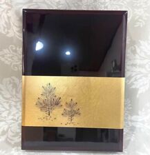 Japanese Pine Makie Lacquered Letter Box Case Urushi w/ wooden box
