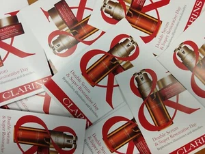 Clarins SUPER RESTORATIVE DAY CREAM + DOUBLE SERUM - 10 Twin Travel Packs - R6P5 - Picture 1 of 6