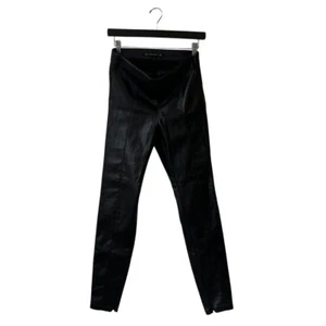 Zara Damen-Leggings schwarz platt hochtailliert mit Knöchelreißverschluss Größe M - Bild 1 von 5