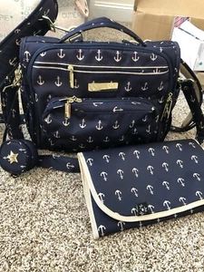 JuJuBe BFF Baby DIAPER BAG BACKPACK Admiral + Changing Pad + Pacifier Pouch - Picture 1 of 4