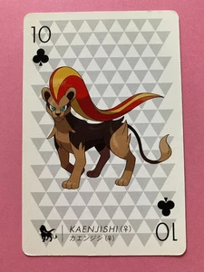 Pokemon X Nintendo Playing Card Pyroar 10 of Clubs Card 2013 Japanese - Picture 1 of 6