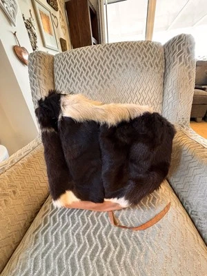 Cowhide Leather Cushion Pillow Cover Foot Rest  No Padding Included New - Image 1 of 4