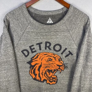 Suéter Detroit Tigers Para Hombres Grande Gris Estampado Gráfico SMPLFD Raglán MLB RARO - Imagen 1 de 8
