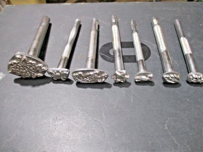 Punzón de estampillas de cuero Baron, lote de 7, caballo, estrella, mariposa, otros Foto 1 de 4