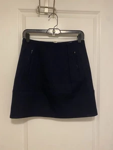 Burberry Brit Navy Wool Skirt 6 - Picture 1 of 10
