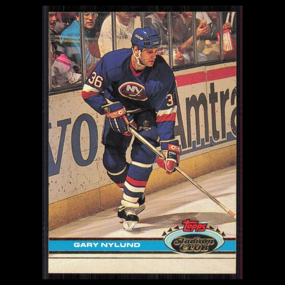 Gary Nylund #163 1991 Topps Stadium Club New York Islanders Hockey Card NHL NM - Image 1 of 3
