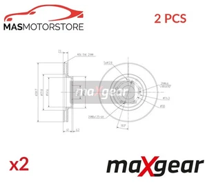 BREMSSCHEIBEN SATZ PAAR VORNE MAXGEAR 19-0925 2PCS A NEU OE QUALITÄT - Bild 1 von 7
