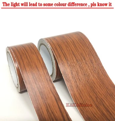 3D Wood Textured Grain Strips Vinyl Wrap Sticker House Repair Car Decal #9723 KW - Image 1 of 4