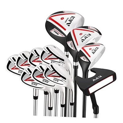  Juego de paquete de palos de golf para hombre, 11 clubes 11 piezas sin bolsa negro derecho Foto 1 de 4