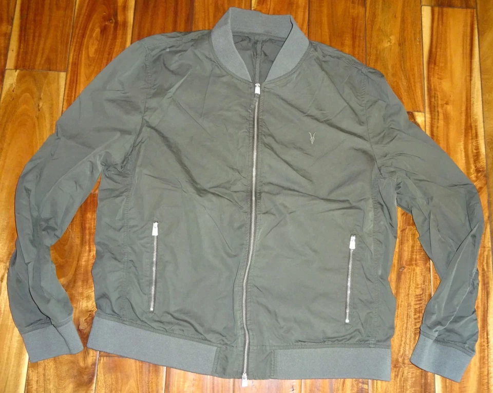 AllSaints Men's Bassett Bomber Jacket Olive $279 size XXL....NWOT - Image 1 of 4