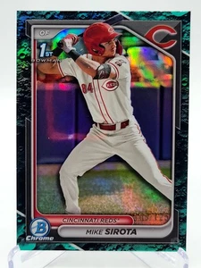 2024 Bowman cromo borrador Mike Sirota BDC-32 1er REFRACTOR LUNAR VERDE 109/125 - Imagen 1 de 3