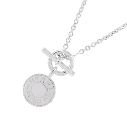 HERMÈS HERMES Collana Amuleto H Exlibris Confetti Serie Sv925 Argento Gioielli