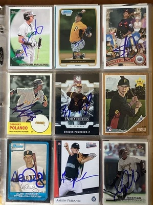 PITTSBURGH PIRATES AUTOGRAHED SIGNED BASEBALL CARDS P TO Z - Image 1 of 4