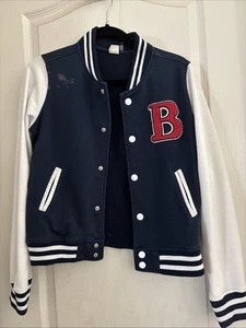 VARSITY BASEBALL JACKE UNISEX PERSONALISIERT MIT US COLLEGE BUCHSTABE B KINDER LARGE - Bild 1 von 13