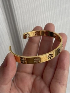 Tory Burch Rose Gold Pierced T Cuff Cuff Bracelet - Picture 1 of 7
