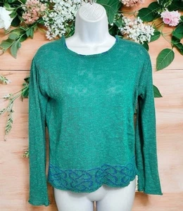 Bill Baber Pullover Pulli Damen Small Made in Scotland Celtic Grün Blau - Bild 1 von 8