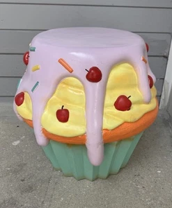 Home goods food stool Cupcake with Sprinkles & Cherries. - Picture 1 of 5