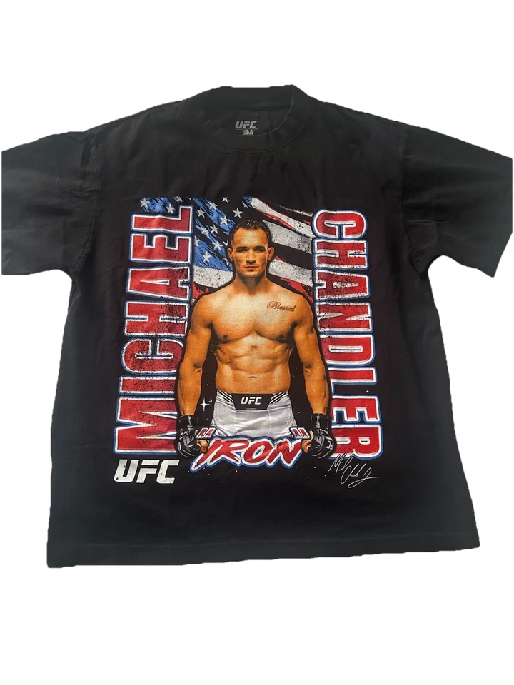 UFC Michael Chandler 衬衫 尺寸 M See You At The Top 铁质迈克 美国国旗 — 第 1/4 张图片