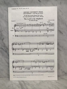 The Lord Is My Shepherd John Rutter Salmo 23 Spartiti Corali Oxford Uni Press - Foto 1 di 7