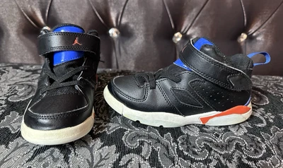 Nike Air Jordan FLIGHT CLUB '91 (TD) Zapatos para niños pequeños Negro/Azul DM1687-008 Talla 9C Foto 1 de 4