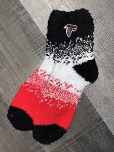 ATLANTA FALCONS NFL FOOTBALL TEAM LOGO WOMENS CONFETTI COMFY ANKLE FUZZY SOCKS - Picture 1 of 1
