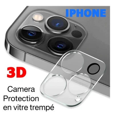 Verre Trempé iphone vitre Protection Caméra iPhone 17 16 15 14 Pro 13 12 Pro 11