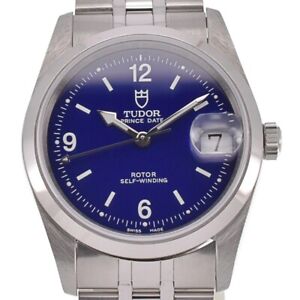 with paper TUDOR Prince Date 74000 Date blue Dial Automatic Men's Watch E#127329