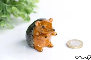Figura de cerámica pequeño erizo animal muñeca adornos cerámica coleccionable regalo - Imagen 1 de 6