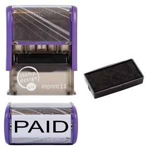 Sello de goma pagado entintado automático - Impresión SD4U 11 38 x 14 mm - Carta negrita mayúscula - Imagen 1 de 6