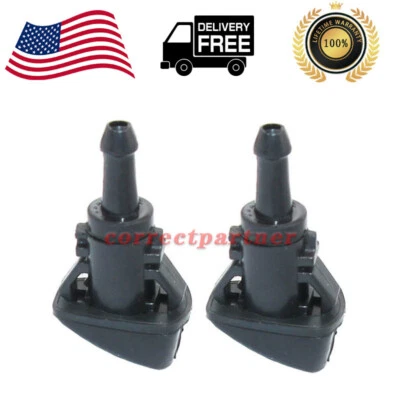 2x Windshield Washer Wiper Spray Fluid Nozzle for Chrysler Dodge Ram Charger 300 Foto 1 de 4