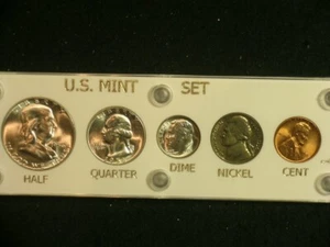 1956 Brilliant Uncirculated Coin Year Set - White Capital Holder Philadelphia - Picture 1 of 6