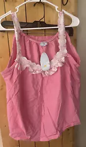 *WOMEN'S DREAMCREST * 2 PIECE PAJAMAS * JUNIORS SIZE 2XL PINK PJ SET - Picture 1 of 2