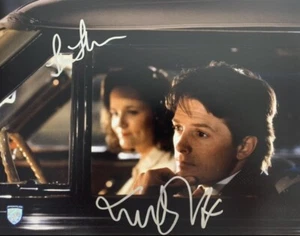 Michael J. Fox & Lea Thompson "Back to the Future" Signed 11x14 OPX Photo - Picture 1 of 3