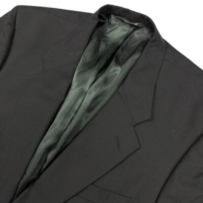 Blazer negro de 2 botones de lana dorado de colección Burberrys para hombre • 46R Foto 1 de 4