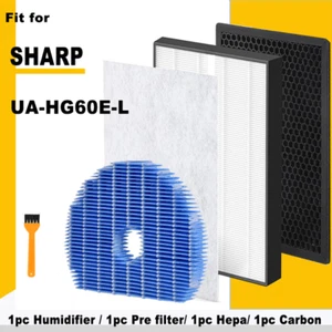 HEPA filter UZ-HD6HF Carbon filter UZ-HD6DF for Sharp Air Purifier UA-HG60E-L - Picture 1 of 8