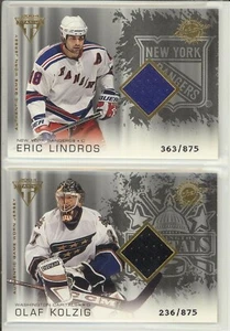 Camiseta 2003-04 PS TITANIUM ERIC LINDROS/875 #171 juego usada Private Rangers - Imagen 1 de 1