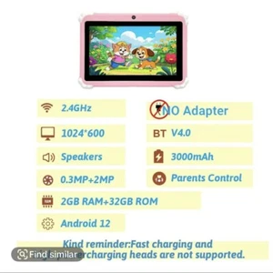 7 Inch HD Tablet, USB Rechargeable Educational Learning - Picture 1 of 7
