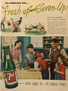 1946 Vintage 7Up print ad, You Like It... It Likes You! - Picture 1 of 1