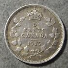 Canada 5 Cent Silver Coin Dated 1915 Weighs 1.17 Grams Very Nice Coin