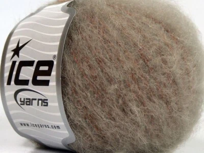 Grey Brown Kid Mohair Alpaca Light 70526 Ice Yarns 50gr 295yd - Image 1 of 4