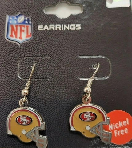 NFL San Francisco 49ers Team Earrings, NEW (Helmet) Cover