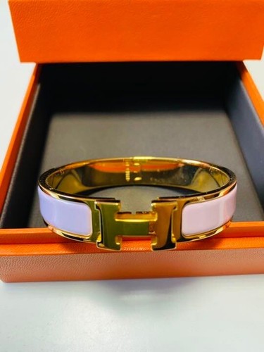 HERMÈS Bracciale HERMES Click Clack PM oro rosa 6 3 pollici con scatola