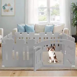Corral Perro Cachorro Salida Plástico Corral para Cachorros, Rejilla Plegable para Perros H60cm - Imagen 1 de 8