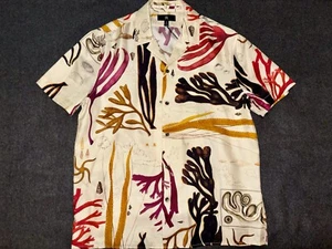 Camisa de resort de seda con estampado de arrecife Banana Republic LYAM. M - Imagen 1 de 6