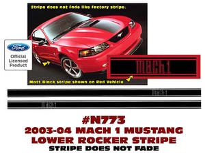 N773 2003 2004 MUSTANG - MACH 1 LOWER ROCKER SIDE STRIPE - STRIPE DOES NOT FADE - Bild 1 von 1