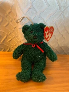 3 für 10 $ EUC TY 2001 Jingle Beanies Urlaub grün 5 Zoll Teddybär Ornament - Bild 1 von 4
